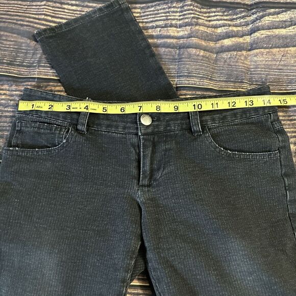 Alice & Olivia Jeans Womens 2 Black Denim Jean Skinny Low Rise Dark Wash W/flaw - Picture 3 of 8